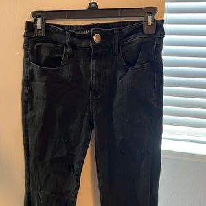 Black denim skinny jeans